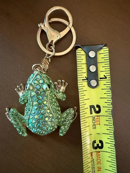 Green Blingy Frog Keychain-NWOT - Picture 5 of 6
